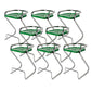 Modern Contoured Seat Low Back Armless Bar Stools with Metal Base