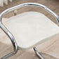 Modern Contoured Seat Low Back Armless Bar Stools with Metal Base