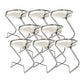 Modern Contoured Seat Low Back Armless Bar Stools with Metal Base