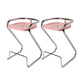 Modern Contoured Seat Low Back Armless Bar Stools with Metal Base