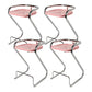 Modern Contoured Seat Low Back Armless Bar Stools with Metal Base