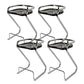 Modern Contoured Seat Low Back Armless Bar Stools with Metal Base