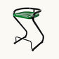 Modern Contoured Seat Low Back Armless Bar Stools with Metal Base