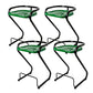 Modern Contoured Seat Low Back Armless Bar Stools with Metal Base