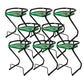 Modern Contoured Seat Low Back Armless Bar Stools with Metal Base