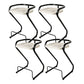 Modern Contoured Seat Low Back Armless Bar Stools with Metal Base