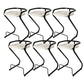 Modern Contoured Seat Low Back Armless Bar Stools with Metal Base