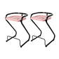 Modern Contoured Seat Low Back Armless Bar Stools with Metal Base