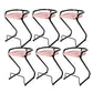Modern Contoured Seat Low Back Armless Bar Stools with Metal Base
