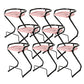 Modern Contoured Seat Low Back Armless Bar Stools with Metal Base