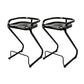 Modern Contoured Seat Low Back Armless Bar Stools with Metal Base