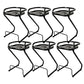 Modern Contoured Seat Low Back Armless Bar Stools with Metal Base