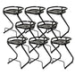 Modern Contoured Seat Low Back Armless Bar Stools with Metal Base