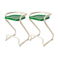 Modern Contoured Seat Low Back Armless Bar Stools with Metal Base