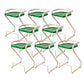 Modern Contoured Seat Low Back Armless Bar Stools with Metal Base