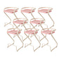 Modern Contoured Seat Low Back Armless Bar Stools with Metal Base