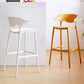Contemporary Low Back Plastic Armless Bar Stools with Footrest