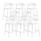 Contemporary Low Back Plastic Armless Bar Stools with Footrest