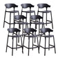 Contemporary Low Back Plastic Armless Bar Stools with Footrest