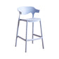 Contemporary Low Back Plastic Armless Bar Stools with Footrest