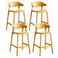 Contemporary Low Back Plastic Armless Bar Stools with Footrest