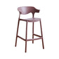 Contemporary Low Back Plastic Armless Bar Stools with Footrest
