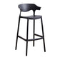 Contemporary Low Back Plastic Armless Bar Stools with Footrest