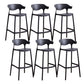Contemporary Low Back Plastic Armless Bar Stools with Footrest