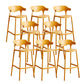 Contemporary Low Back Plastic Armless Bar Stools with Footrest