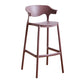 Contemporary Low Back Plastic Armless Bar Stools with Footrest