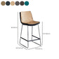Modern Upholstered Low Back Armless Bar Stools with Metal Base Clearhalo 'Bar Furniture' 'Bar Stools' 'bar_stools' 'furn' 'furn_bar_stools' 'Furniture' 'Kitchen & Dining Furniture' 7637029