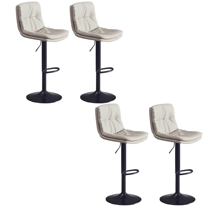 Sgabello da bar sul backrest girevole regolabile contemporaneo con poggiapiedi