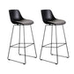 Contemporary Upholstered Backrest Armless Bar Stools with Metal Base