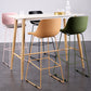 Contemporary Upholstered Backrest Armless Bar Stools with Metal Base