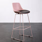 Contemporary Upholstered Backrest Armless Bar Stools with Metal Base