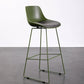 Contemporary Upholstered Backrest Armless Bar Stools with Metal Base