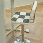Modern Style Adjustable Backrest Counter High Stool with Leather Cushion
