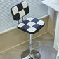 Modern Style Adjustable Backrest Counter High Stool with Leather Cushion