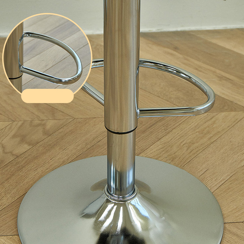 Modern Style Adjustable Backrest Counter High Stool with Leather Cushion