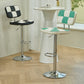 Modern Style Adjustable Backrest Counter High Stool with Leather Cushion