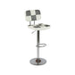 Modern Style Adjustable Backrest Counter High Stool with Leather Cushion