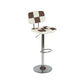 Modern Style Adjustable Backrest Counter High Stool with Leather Cushion