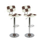 Modern Style Adjustable Backrest Counter High Stool with Leather Cushion
