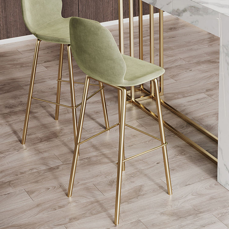 Mesa de mostrador de piedra sinterizada rectangular Glam de 1/2/3 piezas con taburetes altos en dorado