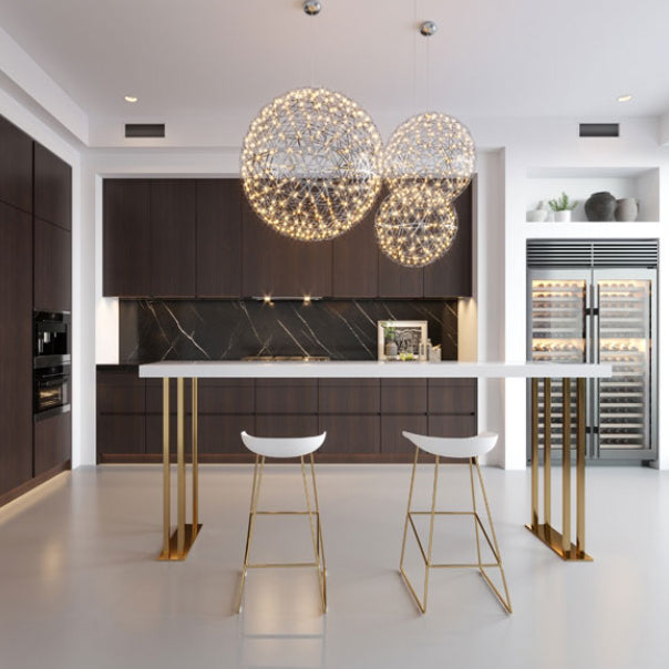 Set tavolo e sgabello da bar 1/3 pezzi in legno massello, glamour per sala da pranzo