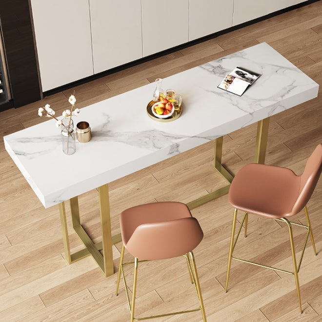 1/3 Pieces Bar Stool and Table Set, Glam Fixed Table and Rectangular Clearhalo 'Bar Furniture' 'furn' 'furn_home_bar_bar_sets' 'Furniture' 'Home Bars & Bar Sets' 'home_bar_bar_sets' 'Kitchen & Dining Furniture' 7637446