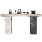 1/2/3/5 Pieces Glam Rectangle Sintered Stone Counter Table with High Stools