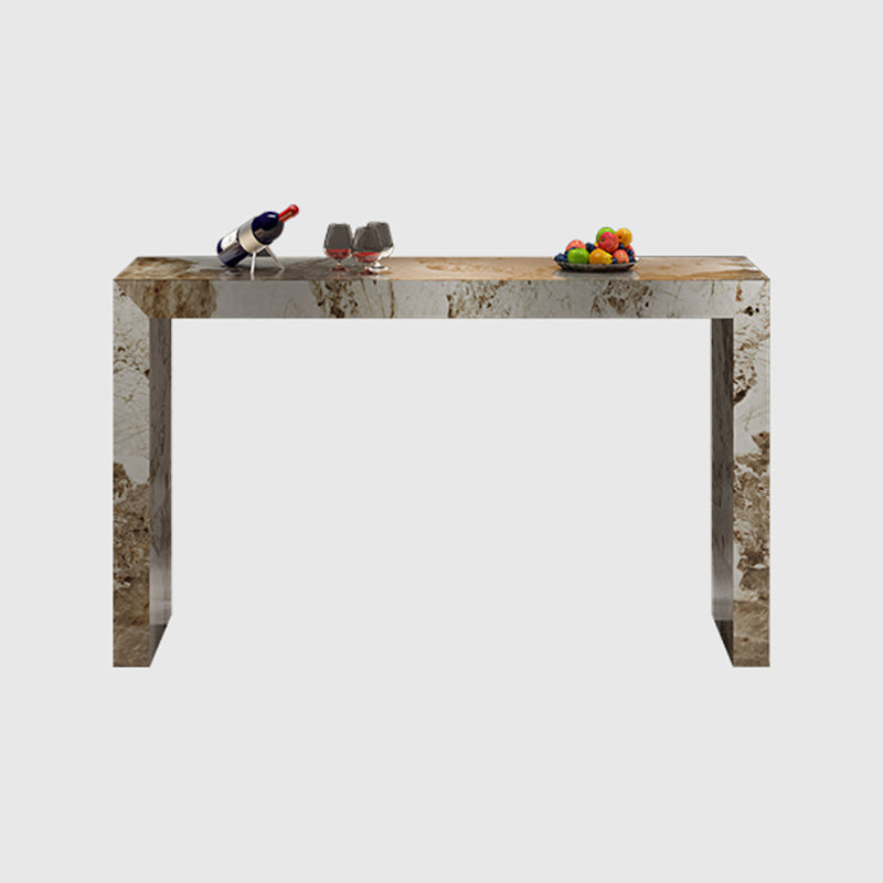 Modern Style Rectangle Stone Bar Stool Table Table for Living Room Grey Without Chairs Clearhalo 'Bar Furniture' 'Bar Tables' 'bar_tables' 'furn' 'furn_bar_tables' 'Furniture' 'Kitchen & Dining Furniture' 7637504