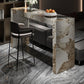 Modern Style Rectangle Stone Bar Stool Table Table for Living Room Clearhalo 'Bar Furniture' 'Bar Tables' 'bar_tables' 'furn' 'furn_bar_tables' 'Furniture' 'Kitchen & Dining Furniture' 7637506