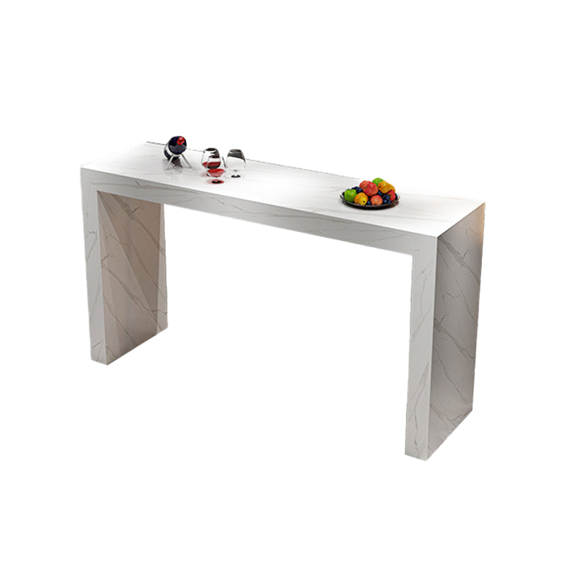 Modern Style Rectangle Stone Bar Stool Table Table for Living Room Clearhalo 'Bar Furniture' 'Bar Tables' 'bar_tables' 'furn' 'furn_bar_tables' 'Furniture' 'Kitchen & Dining Furniture' 7637514